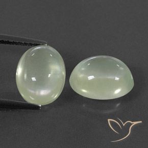 6.09ctw Natural Olive Green  Prehnite, oval, Transparente