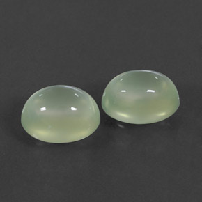 Pedras preciosas de prehnita verde natural de 5,49 ct, transparente, transparente/translúcido