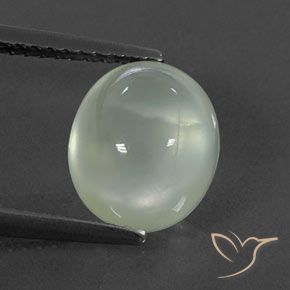 3.38ct Natural Olive Green  Prehnite, oval, Transparente/Translúcido