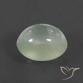 Prehnite Olive Green  Natural 3.38ct, oval, Transparente/Translúcido