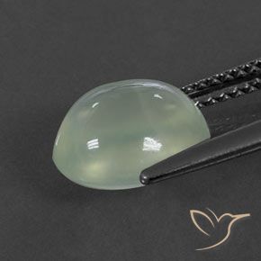 Prehnite Olive Green  Natural 3.38ct, oval, Transparente/Translúcido
