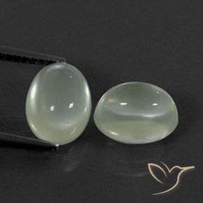 4.75ctw Natural Light Green  Prehnite, oval, Transparente/Translúcido