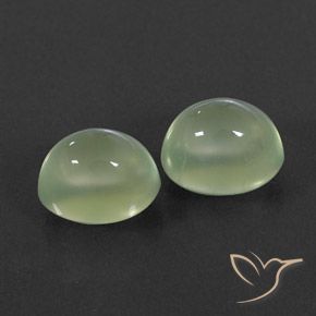 Pedras preciosas de Prehnite Yellow Green  natural de 5.41 ct, oval, Transparente/Translúcido