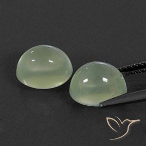 Pedras preciosas de Prehnite Yellow Green  natural de 5.41 ct, oval, Transparente/Translúcido