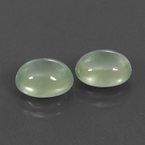 Pedras preciosas de prehnita verde natural de 4,90 ct, transparente, transparente/translúcido