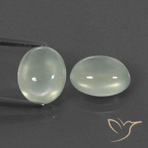 6.48ctw Natural Light Hazel Green    Prehnite, oval, Transparente/Translúcido