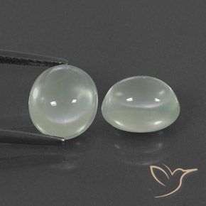 Pedras preciosas de prehnita branco natural de 5,18 ct, transparente, transparente/translúcido