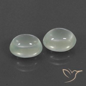 Pedras preciosas de prehnita branco natural de 5,18 ct, transparente, transparente/translúcido