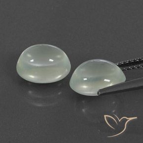 Pedras preciosas de prehnita branco natural de 5,18 ct, transparente, transparente/translúcido