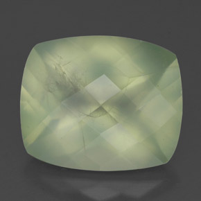 Prehnita verde natural 5,24ct, transparente, transparente/translúcido