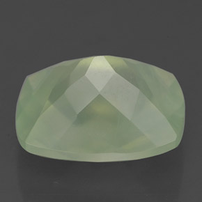 Prehnita verde natural 5,24ct, transparente, transparente/translúcido