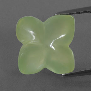 Prehnita verde natural 11,73ct, transparente, transparente/translúcido