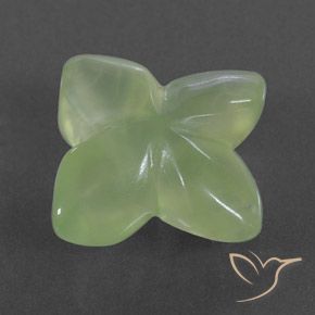 Prehnite Yellow Green  Natural 9.49ct, Flor cortada, Transparente/Translúcido