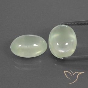 7.47ctw Natural Verde acinzentado Prehnite, oval, Transparente, Photo A