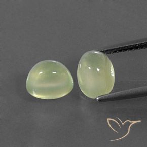 3.71ctw Natural Verde acinzentado Prehnite, oval, Transparente/Translúcido