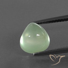 4.29ct Natural Verde Pêra Claro Prehnite, Formato de pêra, Transparente