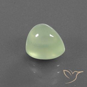 Prehnite Luz verde Natural 3.14ct, Formato de pêra, Transparente/Translúcido
