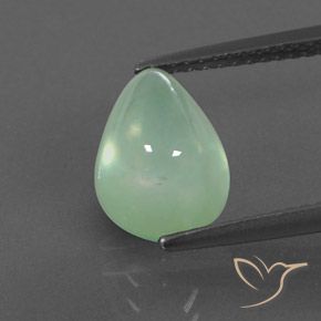 3.54ct Natural Verde amarelado claro Prehnite, Formato de pêra, Transparente
