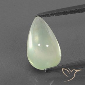 3.36ct Natural Pêra Pêra Verde Prehnite, Formato de pêra, Transparente