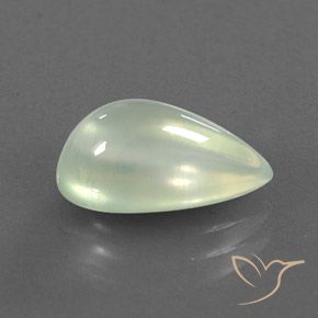 Prehnite Pêra Pêra Verde Natural 3.36ct, Formato de pêra, Transparente