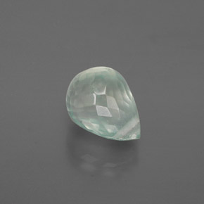 Prehnita verde natural 1,73ct, briolete, transparente