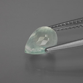 Prehnita verde natural 1,73ct, briolete, transparente