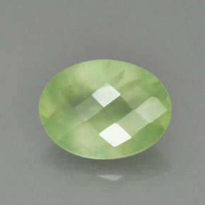 Prehnita verde natural 8,71ct, transparente, transparente/translúcido