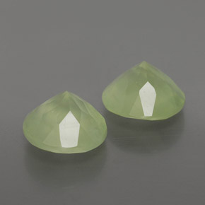 Pedras preciosas de prehnita verde natural de 3,69 ct, transparente, transparente/translúcido