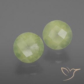 Pedras preciosas de prehnita verde natural de 3,76 ct, transparente, transparente/translúcido