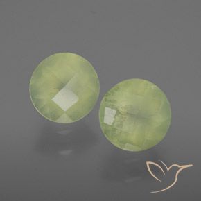 Pedras preciosas de prehnita verde natural de 3,76 ct, transparente, transparente/translúcido