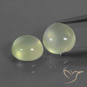 3.35ctw Natural Verde médio Prehnite, Redondo, Transparente