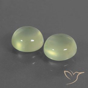 Pedras preciosas de Prehnite Verde médio natural de 3.35 ct, Redondo, Transparente