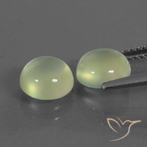 Pedras preciosas de Prehnite Verde médio natural de 3.35 ct, Redondo, Transparente