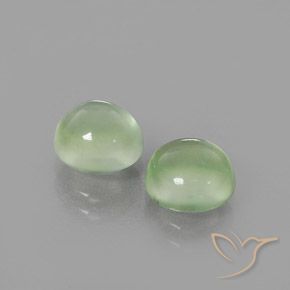 Pedras preciosas de Prehnite Pêra Pêra Verde natural de 3.71 ct, Redondo, Transparente