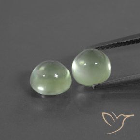 4.19ctw Natural Verde Pêra Claro Prehnite, Redondo, Transparente