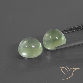 Pedras preciosas de Prehnite Verde Pêra Claro natural de 4.19 ct, Redondo, Transparente