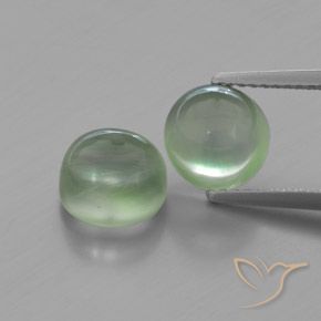 4.75ctw Natural Amarelo Claro Verde Prehnite, Redondo, Transparente