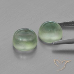 Pedras preciosas de Prehnite Amarelo Claro Verde natural de 4.75 ct, Redondo, Transparente