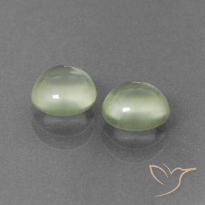 Pedras preciosas de Prehnite Verde pálido natural de 2.33 ct, Redondo, Transparente