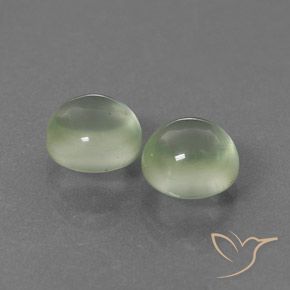 Pedras preciosas de Prehnite Verde pálido natural de 5.09 ct, Redondo, Transparente