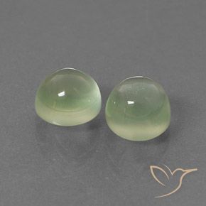 Pedras preciosas de Prehnite Luz verde natural de 5.49 ct, Redondo, Transparente