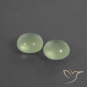 Pedras preciosas de Prehnite Pêra Pêra Verde natural de 3.88 ct, Redondo, Transparente