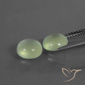 Pedras preciosas de Prehnite Pêra Pêra Verde natural de 3.88 ct, Redondo, Transparente