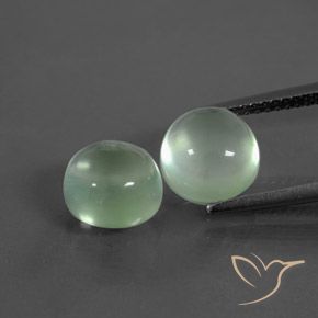 5.84ctw Natural Verde muito claro Prehnite, Redondo, Transparente