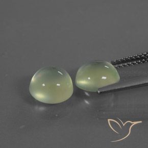 Pedras preciosas de Prehnite verde quente natural de 4.00 ct, Redondo, Transparente