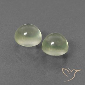 Pedras preciosas de Prehnite verde quente natural de 4.68 ct, Redondo, Transparente