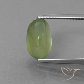 4.55ct Natural Verde limão Prehnite, oval, Transparente