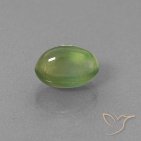 Prehnite Verde limão Natural 4.55ct, oval, Transparente