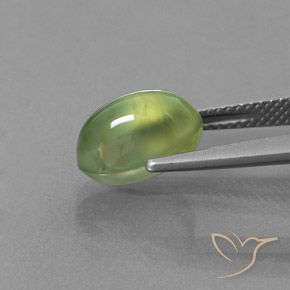 Prehnite Verde limão Natural 4.55ct, oval, Transparente