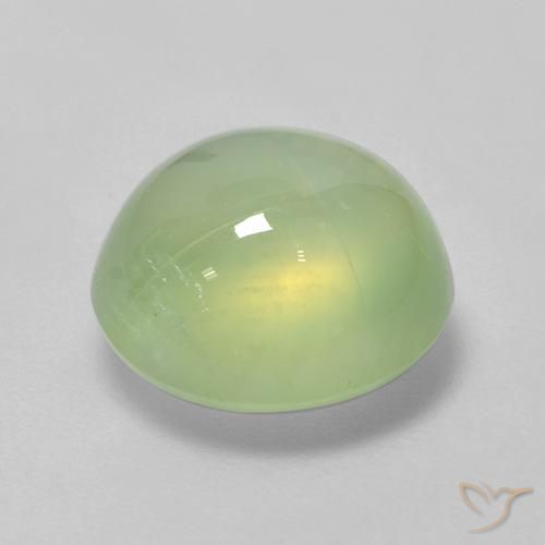 Prehnite Verde médio Natural 4.18ct, oval, Transparente